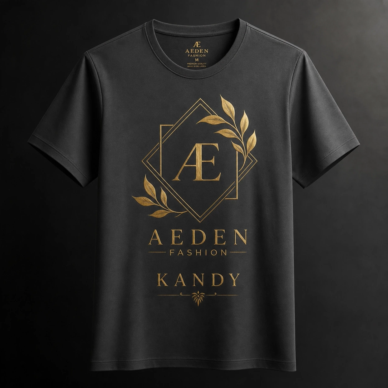 Geometric Kandy Tee - Charcoal